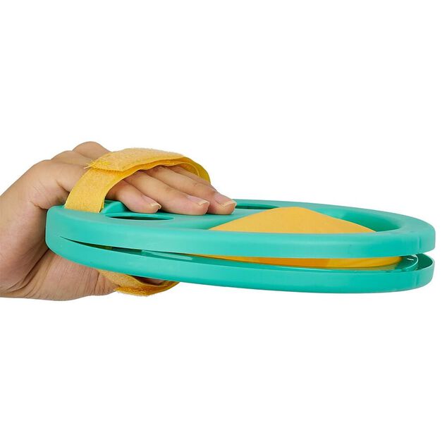Jeu lance et attrape balle plastique vert &Oslash;19,5cm