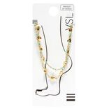 Chaîne de cheville doré 2 rangs avec coeurs