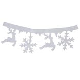 Guirlande feutrine motif renne et flocon blanc 1,8 m
