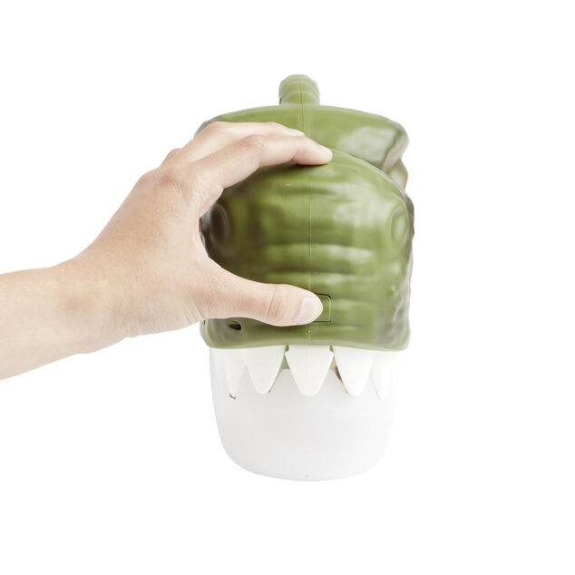 Boîte de rangement tête de dinosaure avec figurines