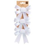 Noeud &agrave; suspendre paillet&eacute; blanc iridescent x3