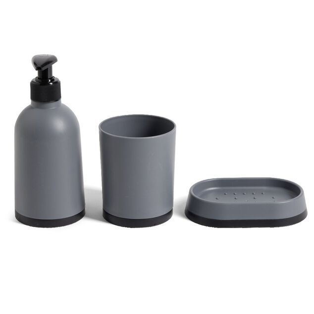 Ensemble salle de bain porte-savon, distributeur et gobelet (3 mod&egrave;les)