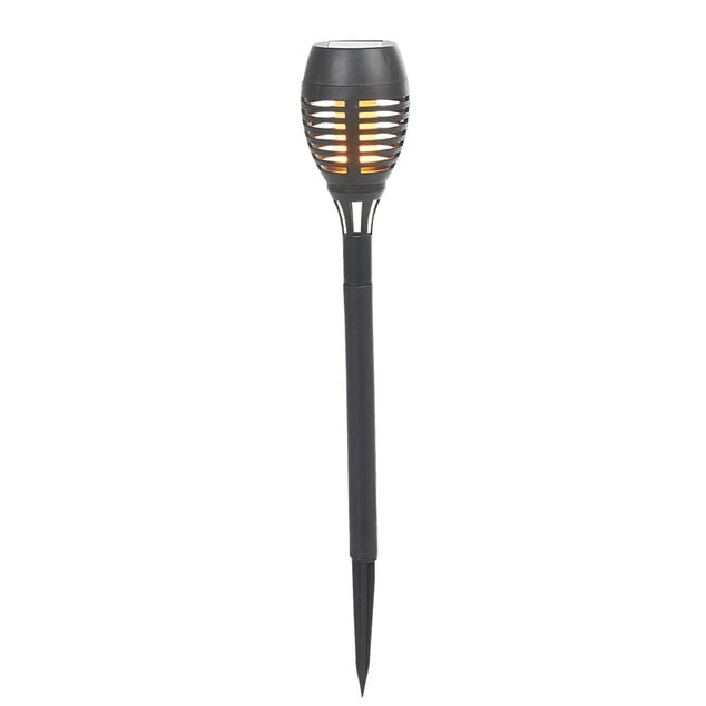Lampe torche solaire à planter effet flamme H48cm