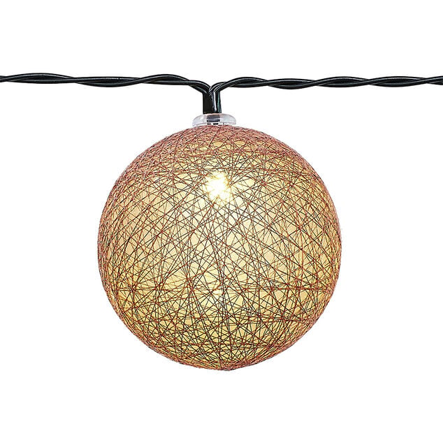 Guirlande boule solaire 10 LED blanc chaud 2,7 m
