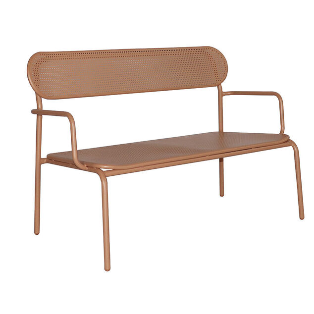 Banc de jardin Faro empilable terracotta 110x56xH75cm