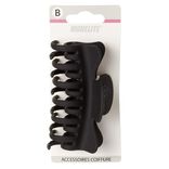 Pince à cheveux croco noir mat L9cm