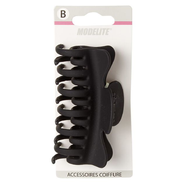 Pince à cheveux croco noir mat L9cm