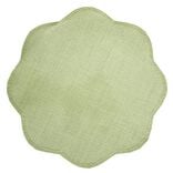 Set de table forme fleur papier tiss&eacute; pastel uni &Oslash;38cm (3 mod&egrave;les)