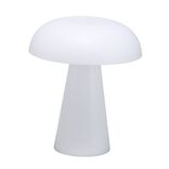 Lampe de table LED forme champignon blanc Ø15xH17cm