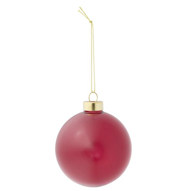 Boule de No&euml;l en verre Fantasia &Oslash;8cm (3 mod&egrave;les dor&eacute;/vert/rouge)