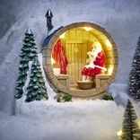Scène Père Noël détente lumineux dans spa ou jacuzzi L10,5xH10cm (2 modèles)