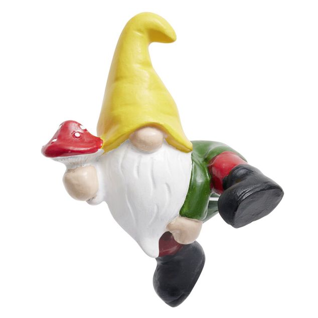Figurine bord de pot nain de jardin H10cm (4 mod&egrave;les)