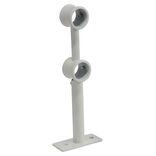 Support double extensible m&eacute;tal blanc pour tringle &agrave; rideau &Oslash;20mm