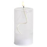 Bougie en verre &agrave; LED &Oslash;8xH15cm