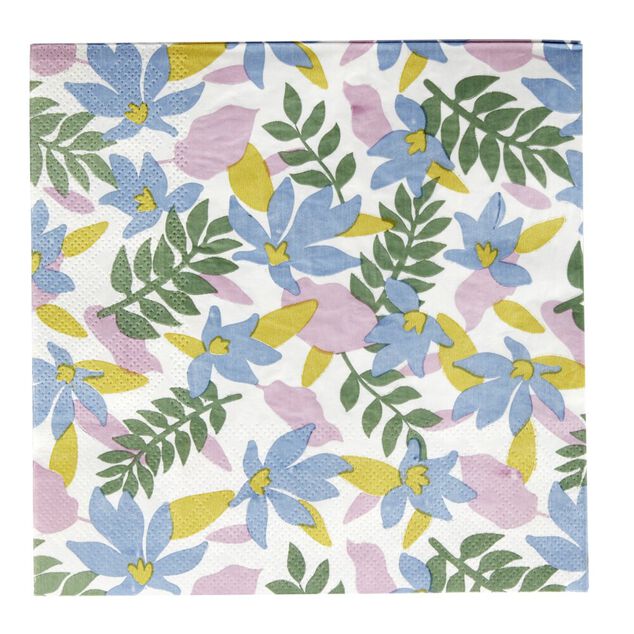 Serviettes papier x20 motif fleuri 33x33cm (2 mod&egrave;les)