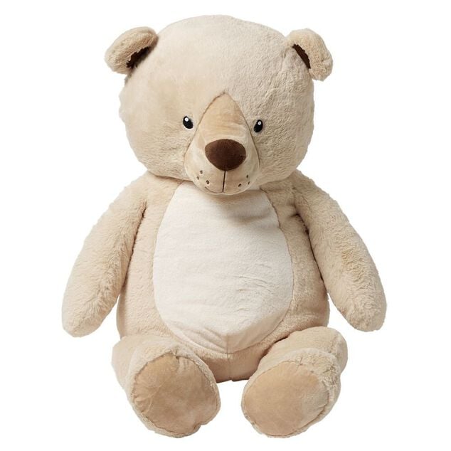 Peluche ours polyester 110x50x40cm beige