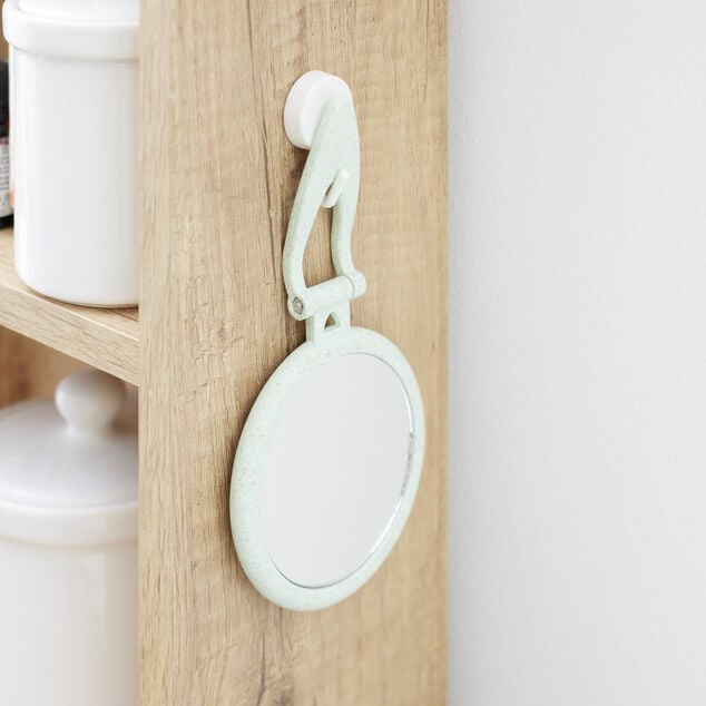 Miroir rond pliable 2 faces normal et grossissant