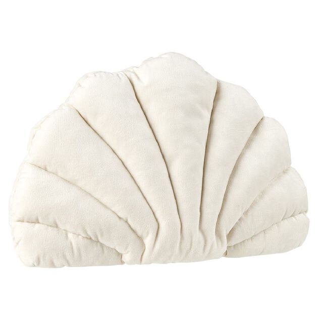 Coussin velours forme coquillage