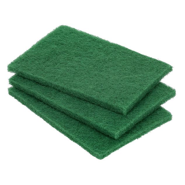 Lot de 5 tampons à récurer grattants 15x10cm polyester vert