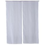 Vitrage droit passe tringle uni blanc 60x160 cm x2