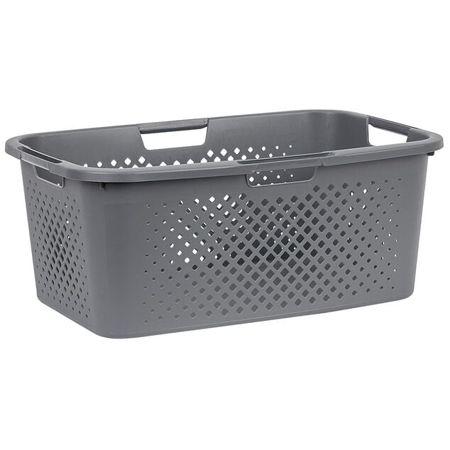 Pani&egrave;re &agrave; linge 40L en plastique gris
