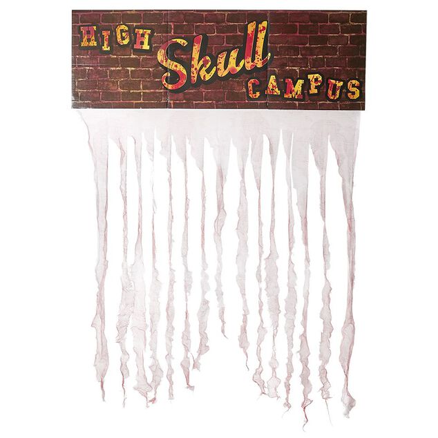 Rideau de porte Halloween ensanglant&eacute; High Skull Campus 96xH130cm