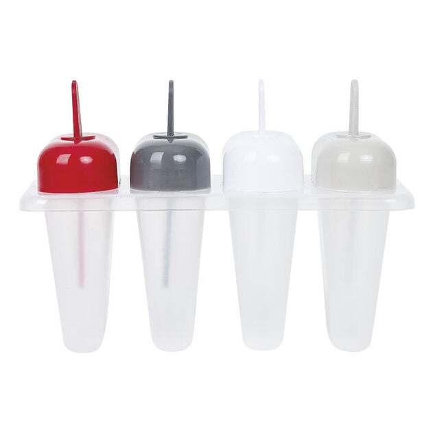 Moule &agrave; glace avec manche color&eacute; x 4