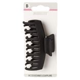 Pince croco &agrave; cheveux noir mat L9cm