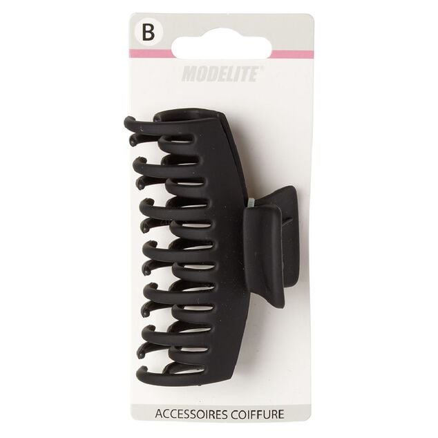 Pince croco &agrave; cheveux noir mat L9cm