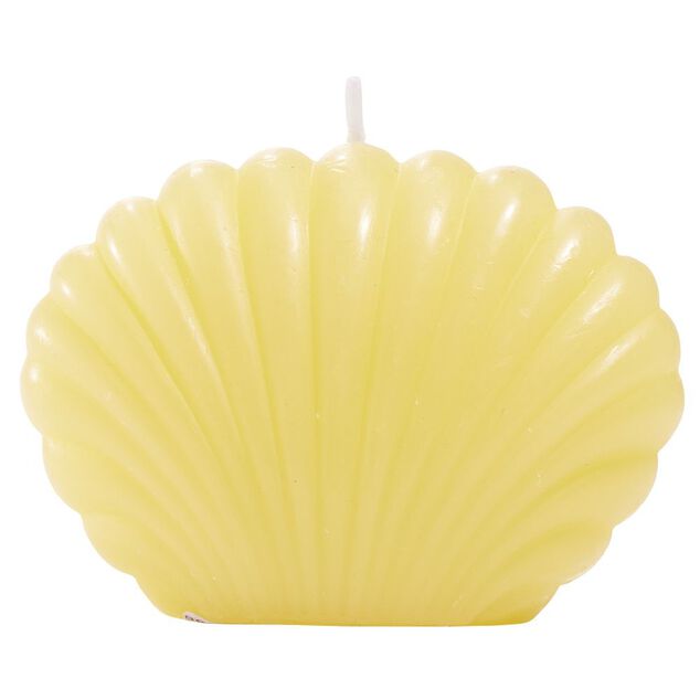Bougie coquillage petit mod&egrave;le 8,7x4,5xH6cm