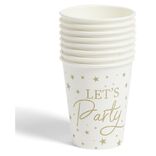 Lot de 8 gobelets Let's Party carton 24cl