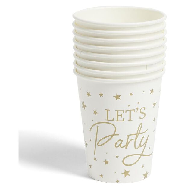 Lot de 8 gobelets Let's Party carton 24cl