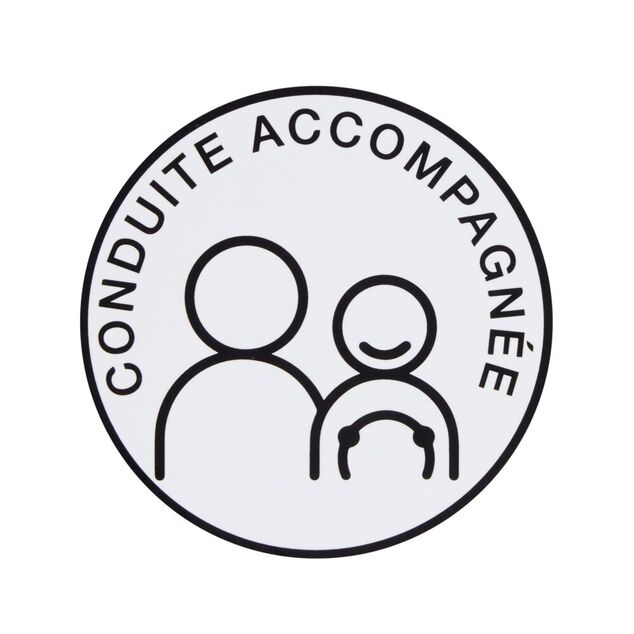 Sticker voiture conduite accompagn&eacute;e