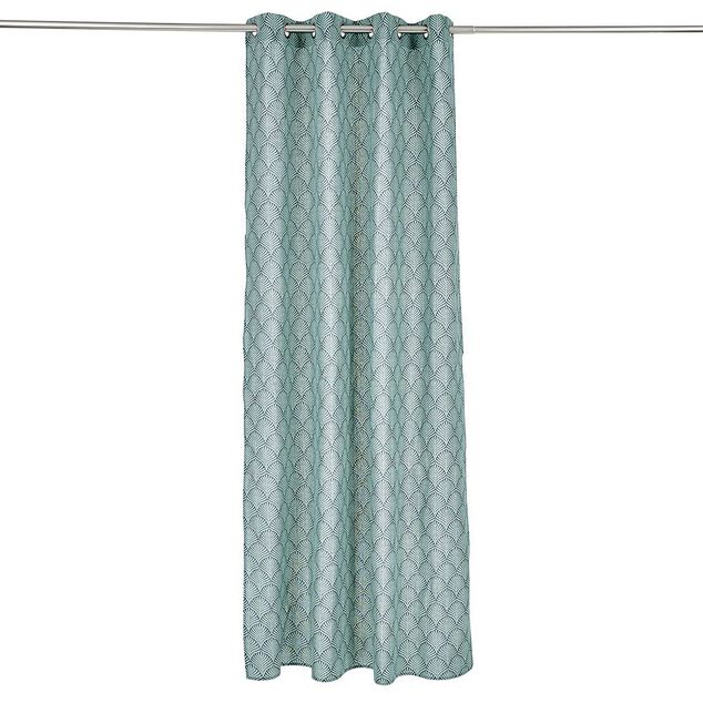 Rideau polycoton 140x240cm feuillage vert