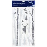 Sticker pour fenêtre glitter pour Noël bleu ciel (3 modèles)