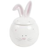 Bonbonni&egrave;re dolomite forme lapin banc &Oslash;13xH19cm