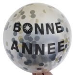 Ballon confettis Bonne ann&eacute;e &Oslash;40cm