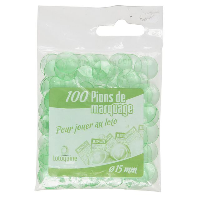 Sachet de 100 pions de loto &Oslash; 15mm