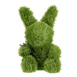 D&eacute;coration de jardin &agrave; poser gazon vert forme lapin 28x25xH35cm
