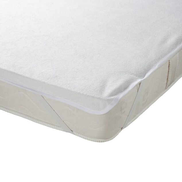 Prot&egrave;ge matelas 2 personnes &eacute;ponge imperm&eacute;able anti-acariens 140x190cm