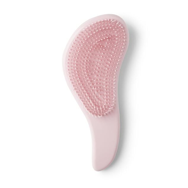 Brosse &agrave; cheveux compacte en plastique imprim&eacute; 4 coloris