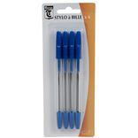 Stylo bille x4 bleu