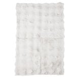 Tapis fausse fourrure rectangulaire relief bulle 60x90cm - 5 modèles