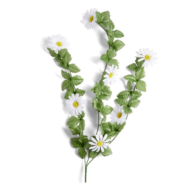 Chute marguerite L73cm feuillage artificiel vert