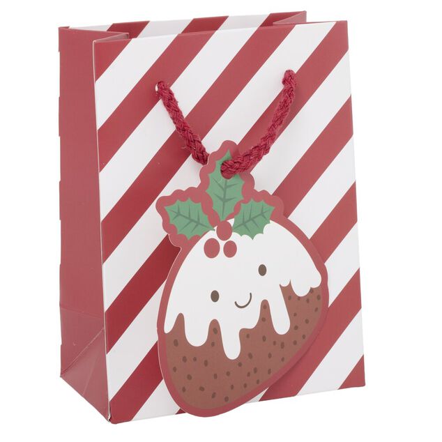 Sac cadeau de No&euml;l Candy petit mod&egrave;le H14,5cm (2 mod&egrave;les)