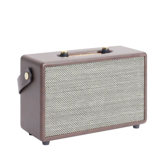 Enceinte r&eacute;tro bluetooth en bois 20W