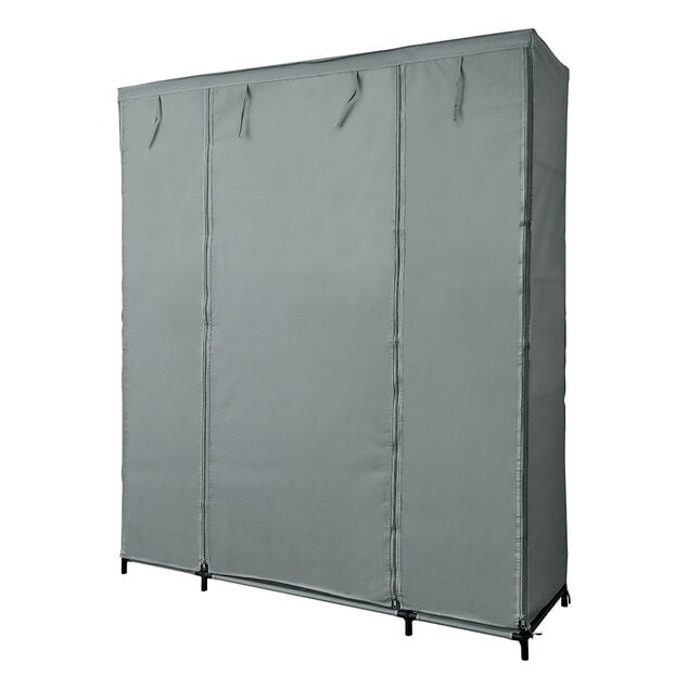 Armoire dressing tissu gris