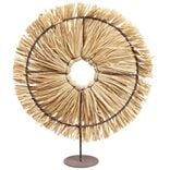 D&eacute;coration sur pied en fibre naturelle H35,5 cm