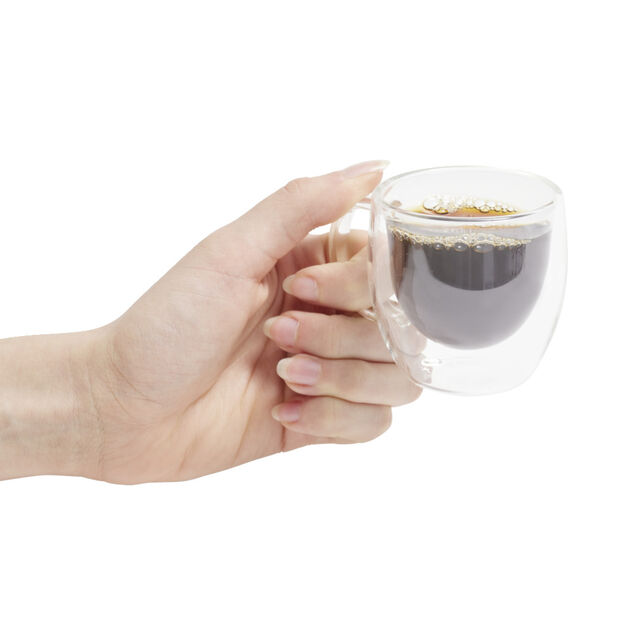 Lot de 2 tasses double paroi 80ml