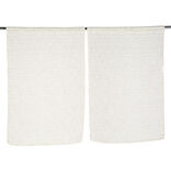 Vitrage passe tringle x2 effet sequin taupe 60x90cm